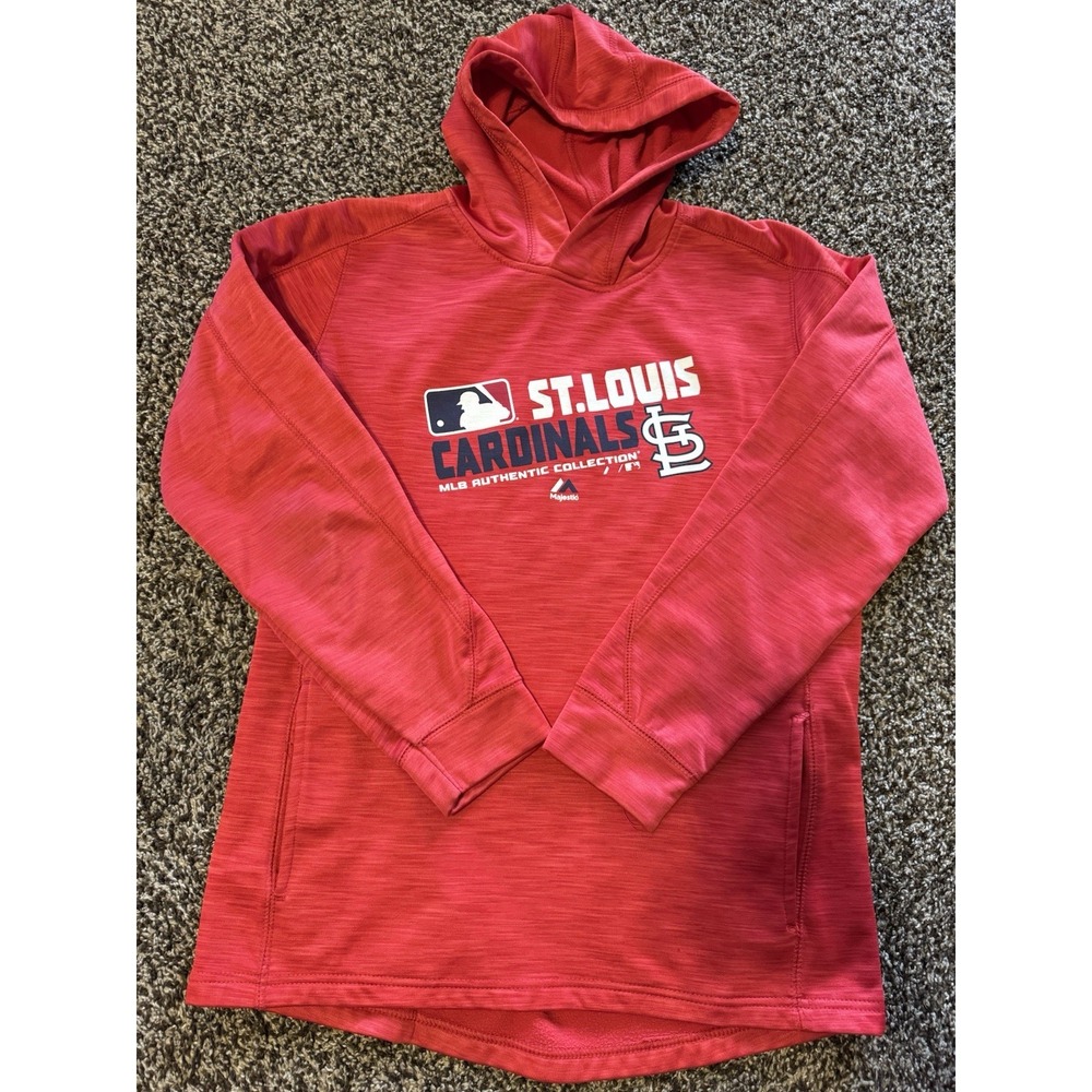 Boys ST. Louis Baseball sweatshirt Size Large Majestic Fan Fashion